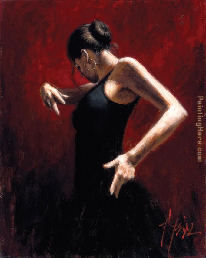 Fabian Perez El Baile del Flamenco en Rojo I